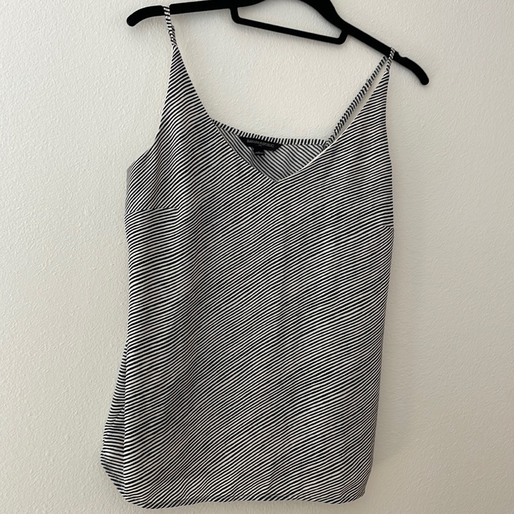 Essential stripped camisole in black and white